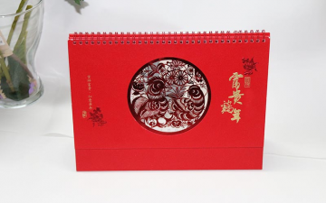 高檔镂金工藝台曆定做，定做